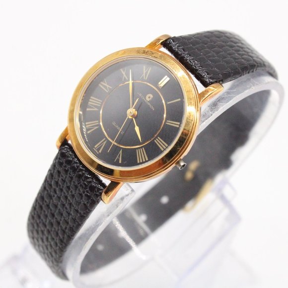 Vintage J.B Champion Watch Womens Gold Tone Stainless Steel Classic Leather Band - Picture 3 of 9